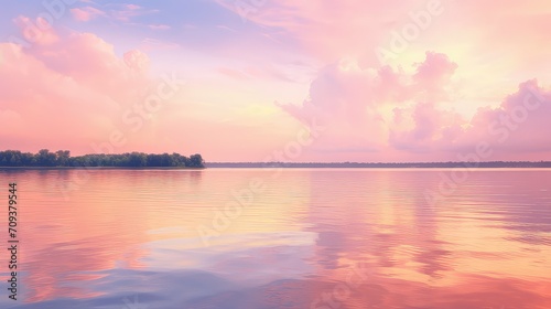 light pastel summer background illustration vibrant sunny, beach ocean, sky flowers light pastel summer background © vectorwin