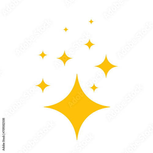 Clean sparkle vector star icon. Star shine bright twinkle glow effect glitter spark fresh symbol.