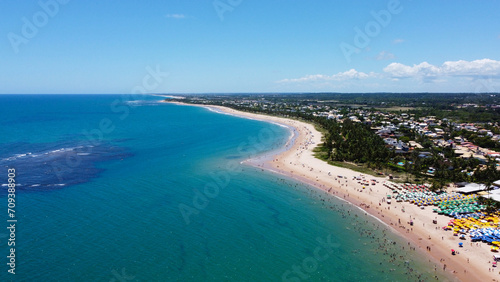 Aerial View of Coastline North of Bahia, Brazil