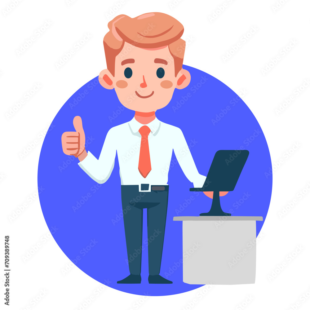 Energetic Male Sales Specialist. Energetic Man Demonstrating Sales Expertise