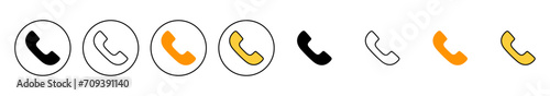 Call icon set vector. telephone sign and symbol. phone icon. contact us