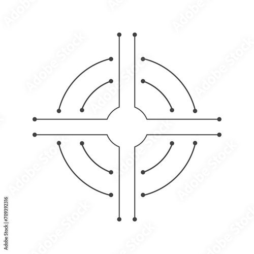 vector of circuit technology logo template illustration