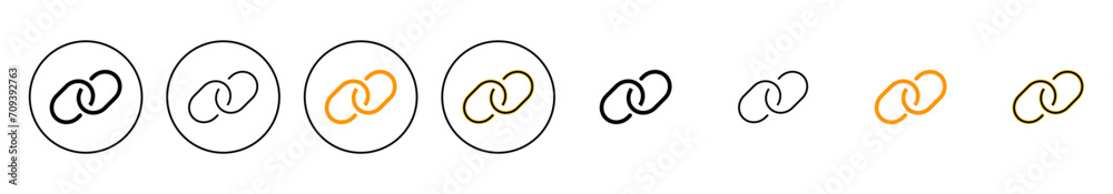 Link icon set vector. Hyperlink chain sign and symbol Link icon set vector. Hyperlink chain sign and symbol