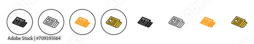 Newspaper icon set vector. news paper sign and symbolign