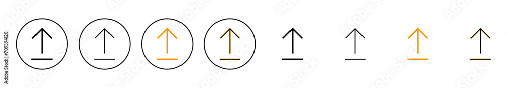 Upload icon set vector. load data sign and symbol Upload icon set vector. load data sign and symbol