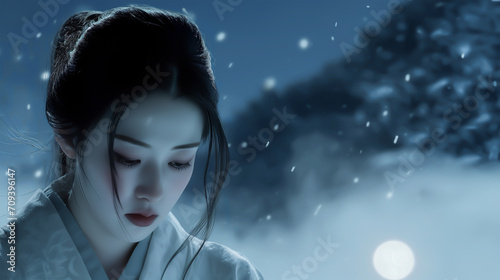 雪女のイメージ - image of Snow Woman - No1-2 Generative AI photo