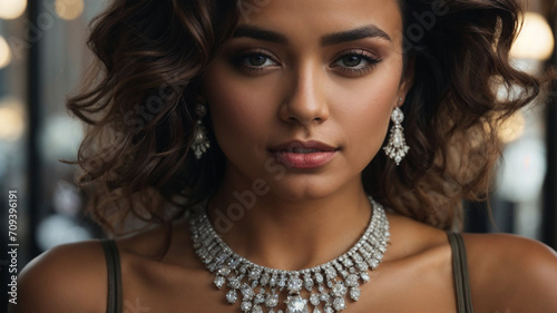 Rich Arabic Woman Wearing Diamonds