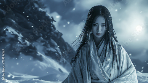雪女のイメージ - image of Snow Woman - No1-5 Generative AI photo
