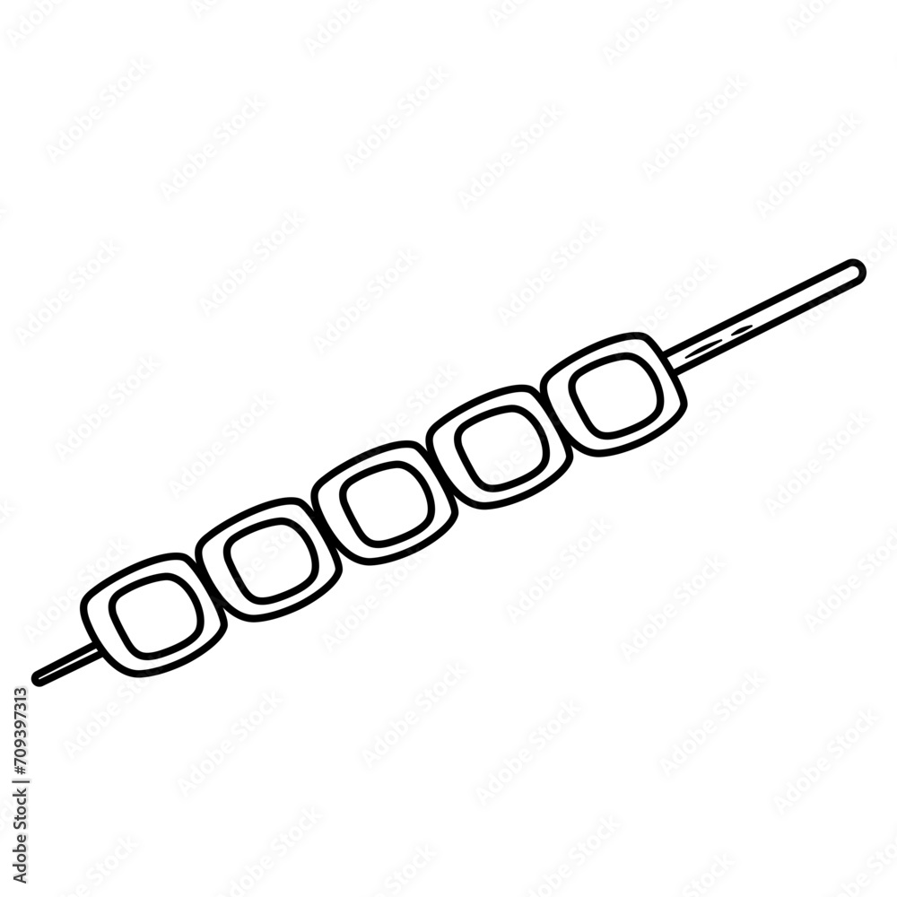Satay Angkringan in Indonesia Lines style Food Vector Illustration Satay Angkringan in Indonesia Lines style Food Vector Illustration
