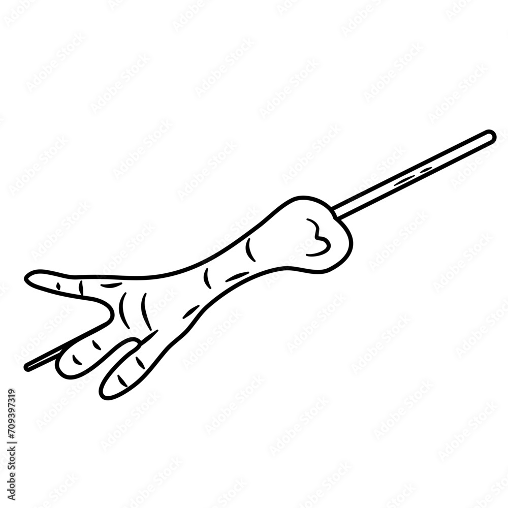 Satay Angkringan in Indonesia Lines style Food Vector Illustration Satay Angkringan in Indonesia Lines style Food Vector Illustration