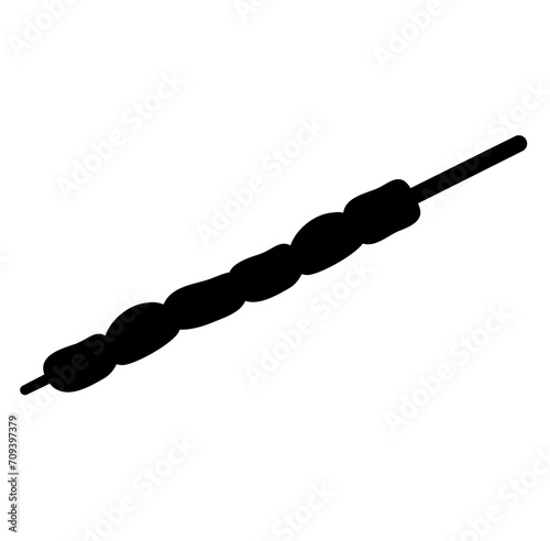Silhouette Satay Angkringan Vector Illustration
