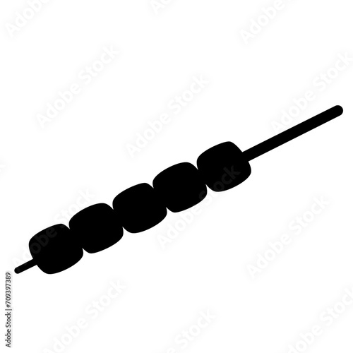 Silhouette Satay Angkringan Vector Illustration