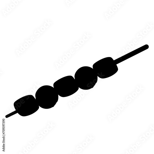 Silhouette Satay Angkringan Vector Illustration