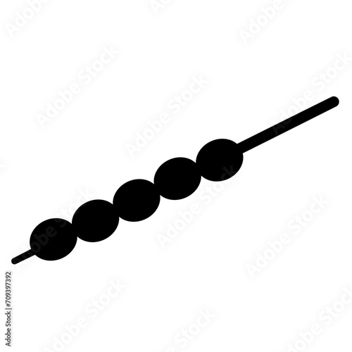 Silhouette Satay Angkringan Vector Illustration