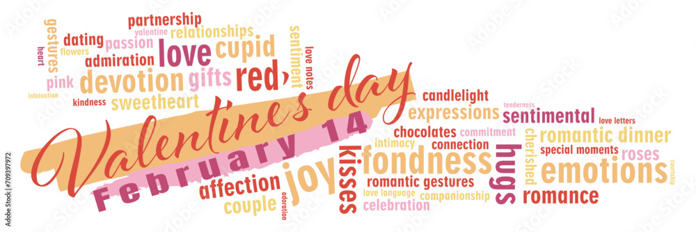Valentine's  day love concept word cloud