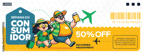banner design for customer week promotional advertisements in Brazilian Portuguese