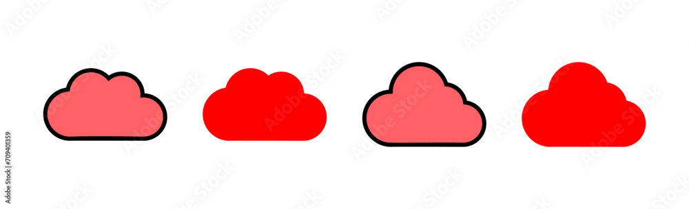 Cloud icon set illustration. cloud sign and symbol Cloud icon set illustration. cloud sign and symbol