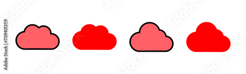 Cloud icon set illustration. cloud sign and symbol