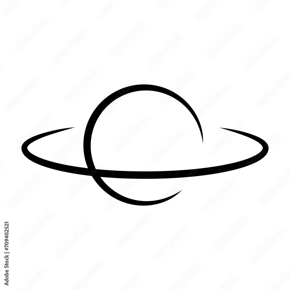 minimalist planet icon minimalist planet icon