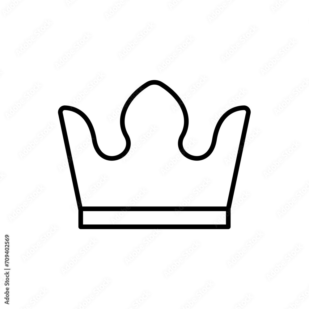 Crown outline icons, minimalist vector illustration ,simple transparent graphic element .Isolated on white background