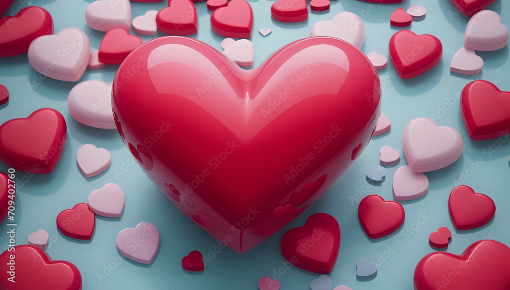 Obraz premium valentine hearts background
