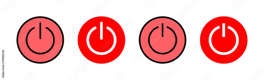 Power icon set illustration. Power Switch sign and symbol. Electric power Power icon set illustration. Power Switch sign and symbol. Electric power