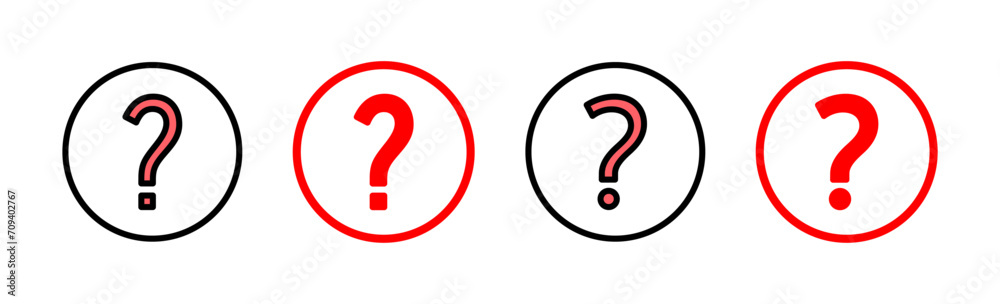 Question icon set illustration. question mark sign and symbol Question icon set illustration. question mark sign and symbol