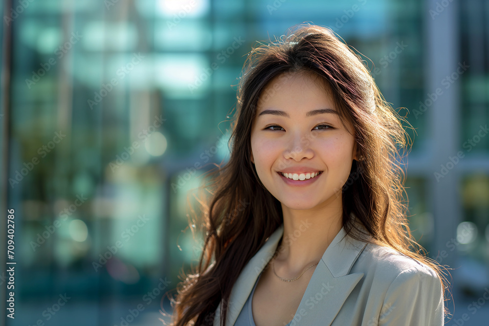 portrait of a smiling asian business woman portrait of a smiling asian business woman
