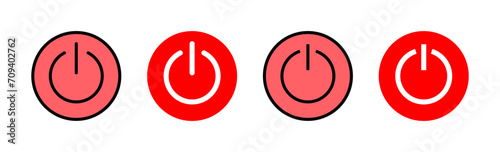 Power icon set illustration. Power Switch sign and symbol. Electric power