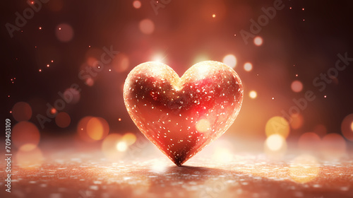 Romantic heart-shaped Valentine s Day background  symbolizing Valentine s Day  wedding  love