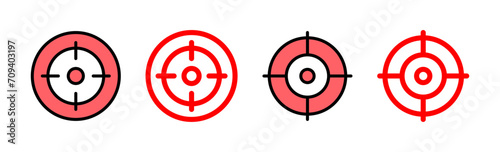 Free Download Target icon set illustration. goal icon vector. target marketing sign and symbol - GFXLoad