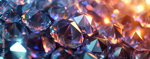 a close up of a shiny diamond photo