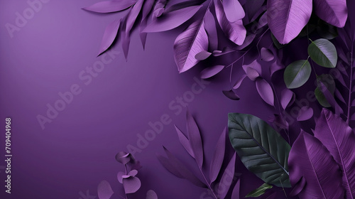 Tropical frame banner with blank space for advertising.