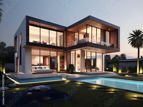 Realistic 3D Modern House © Shahabuddin