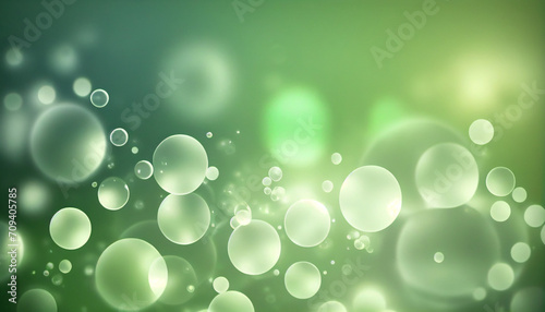 abstract blur and lovely soft light green background with bubbles  beautiful green watercolor background with various bokeh surrounding randomly  soft green texture background   Ai generated image