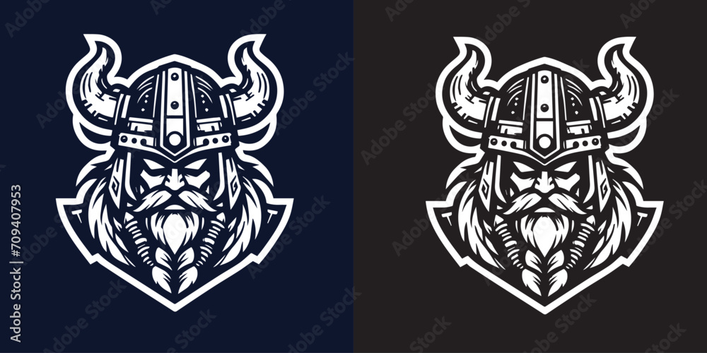 editable Head viking logo suitable for e sport logo