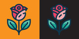 editable Rose simple logo, elegant logo suitable for feminine products