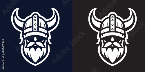 editable Head viking logo suitable for e sport logo © Ikitah