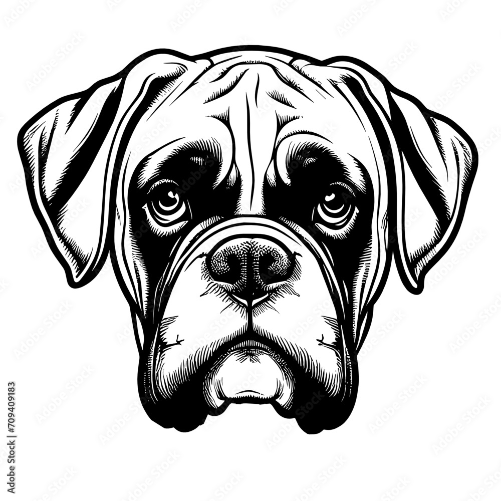 Vetor do Stock: Boxer Dog, Boxer Dog Svg, Boxer Dog Png, Boxer Dog Head ...