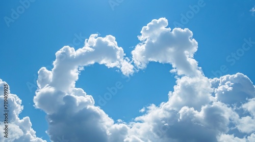Heavenly Valentine: Surreal Clouds Craft a Romantic Sky. Generative AI