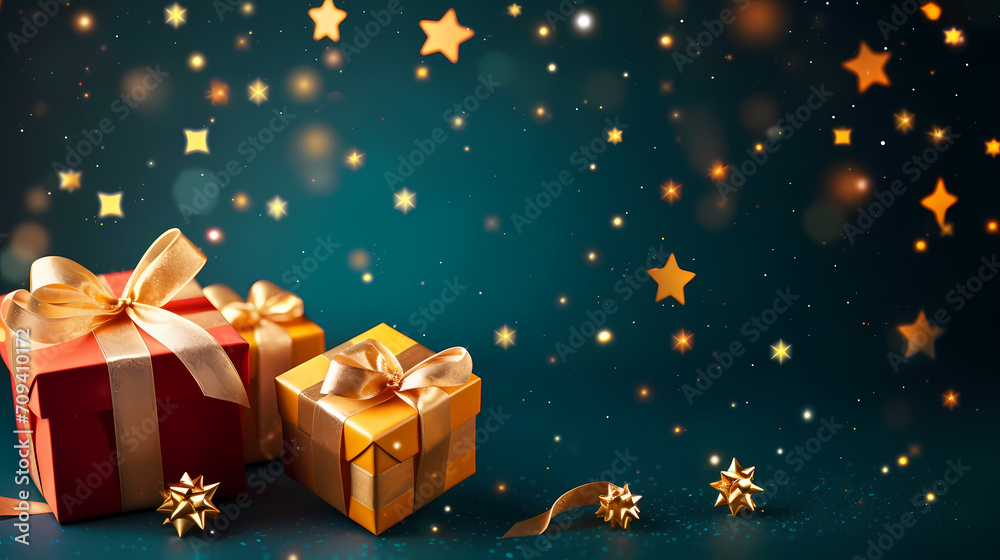 Gift box background with copy space for Christmas gifts, holidays or birthdays Gift box background with copy space for Christmas gifts, holidays or birthdays