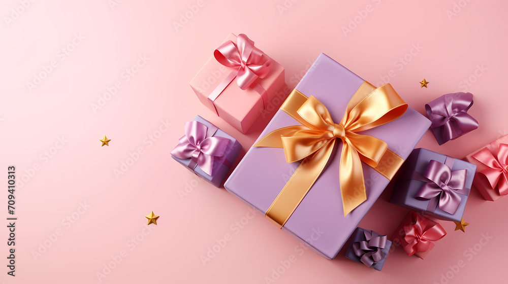 Gift box background with copy space for Christmas gifts, holidays or birthdays Gift box background with copy space for Christmas gifts, holidays or birthdays
