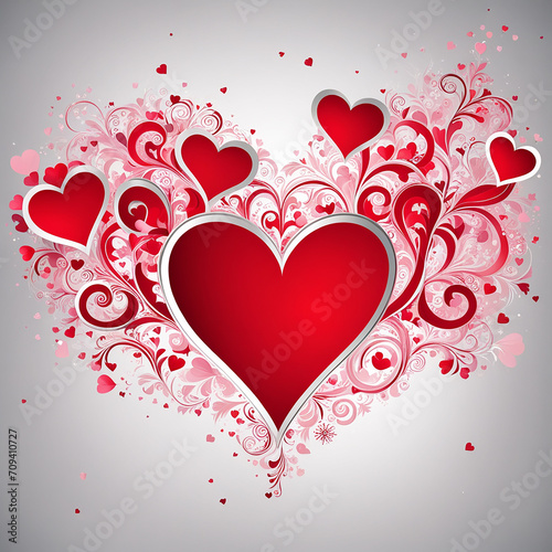 Abstract Valentine day banner  frame  border background  valentine texture. Love concept. pink  red background