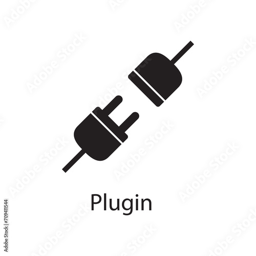 Plugin icon vector illustration. flat Plugin icon for computer and mobile. on white background..eps