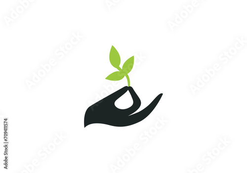 healing hands icon vector logo illustration