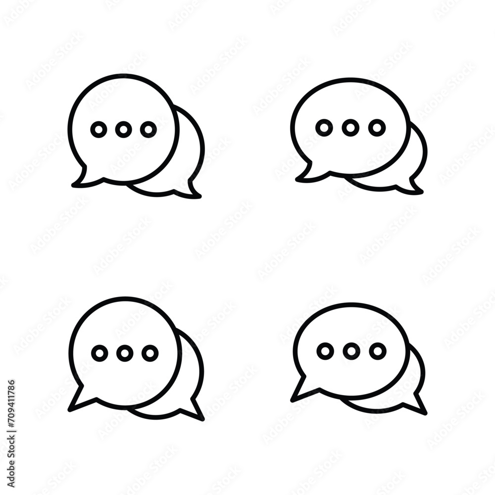 Chat Bubble Line Icon. chat icons vector