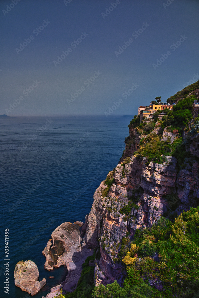 Amalfi Coast, coastline along the southern edge of the Sorrentine Peninsula, Campania region. Italy 2023.