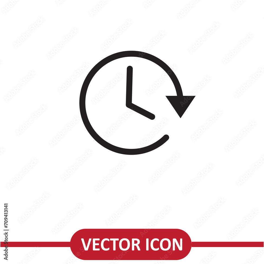 Time vector icon flat simple illustration on white background..eps Time vector icon flat simple illustration on white background..eps