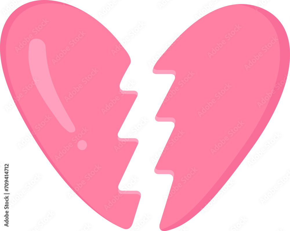 Love broken heart valentine