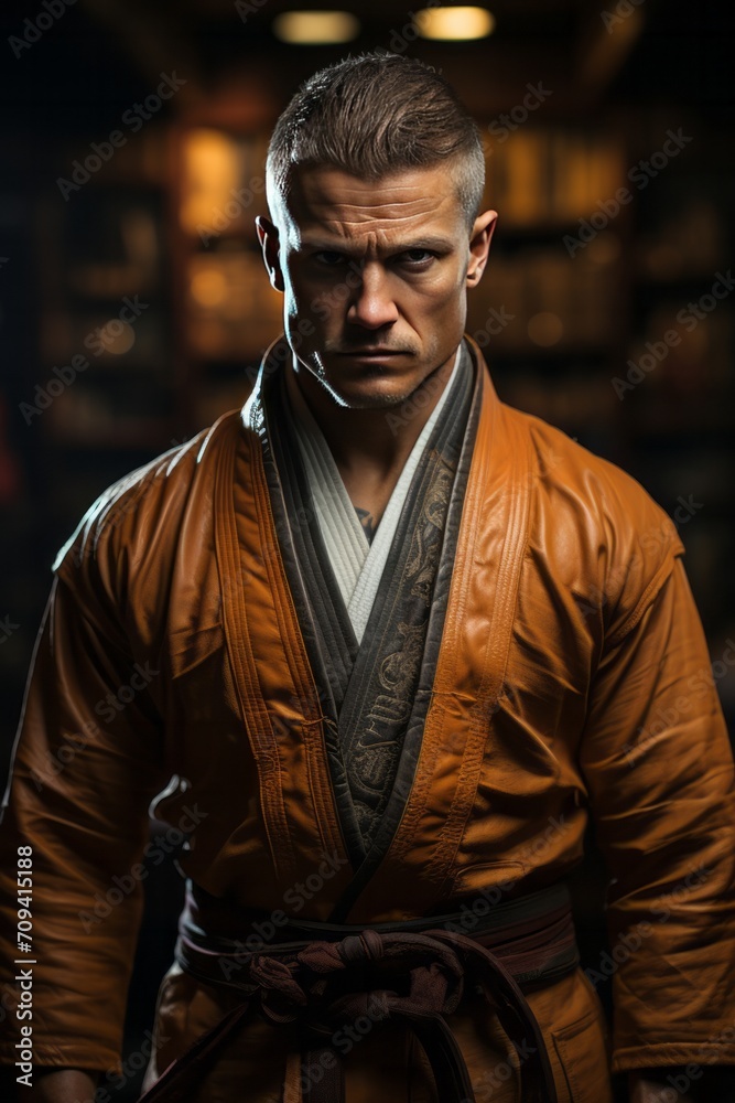 Photo Realistic of a Martial Artist in Martial Arts Attire, Generative AI Photo Realistic of a Martial Artist in Martial Arts Attire, Generative AI